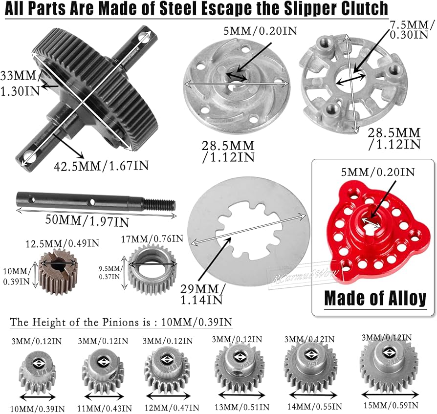 Amazon.com: RcarmubWow RC 48P 76T 83T 86T 90T Spur Gear